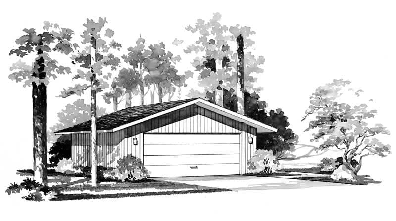 0-Bedroom, 50 Sq Ft Garage Home Plan - 137-1515 - Main Exterior