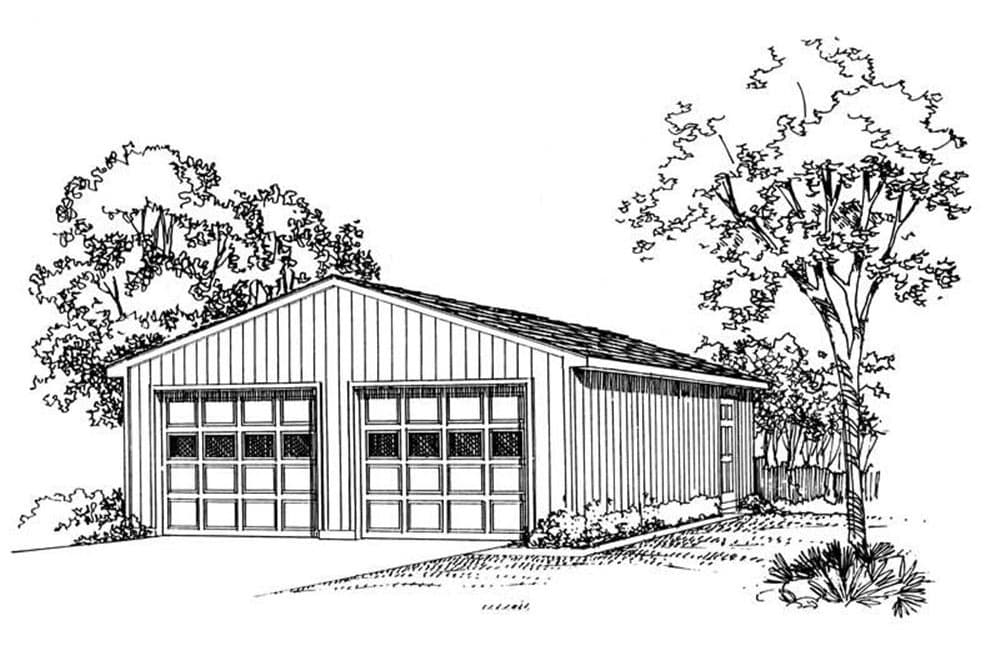 0-Bedroom, 50 Sq Ft Garage Home Plan - 137-1518 - Main Exterior