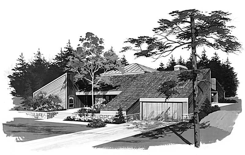 3-Bedroom, 2805 Sq Ft Contemporary House Plan - 137-1550 - Front Exterior