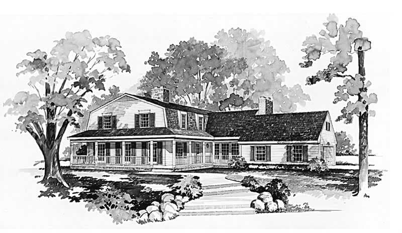 4-Bedroom, 2690 Sq Ft Colonial House Plan - 137-1599 - Front Exterior