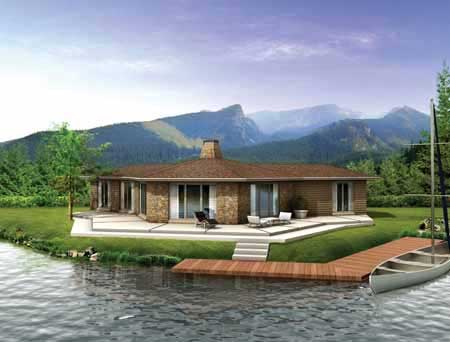 3-Bedroom, 1400 Sq Ft Contemporary Home Plan - 137-1708 - Main Exterior