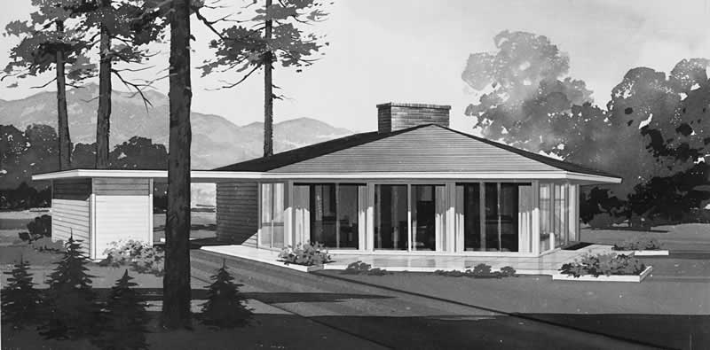 3-Bedroom, 1160 Sq Ft Contemporary Home Plan - 137-1787 - Main Exterior