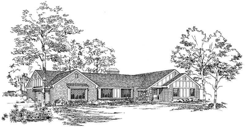 4-Bedroom, 2747 Sq Ft European Home Plan - 137-1843 - Main Exterior