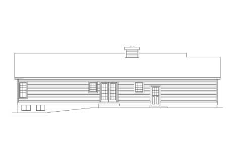 Home Plan Rear Elevation