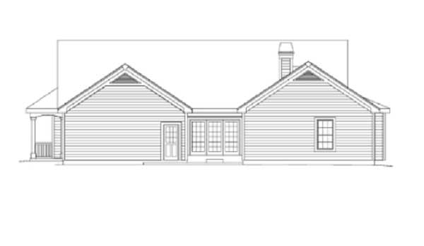 Home Plan Rear Elevation