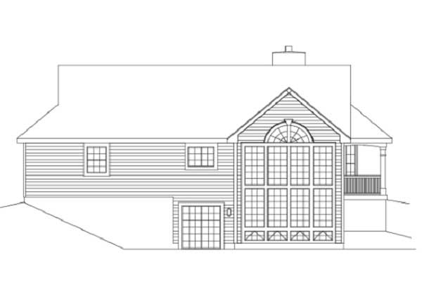 Home Plan Rear Elevation