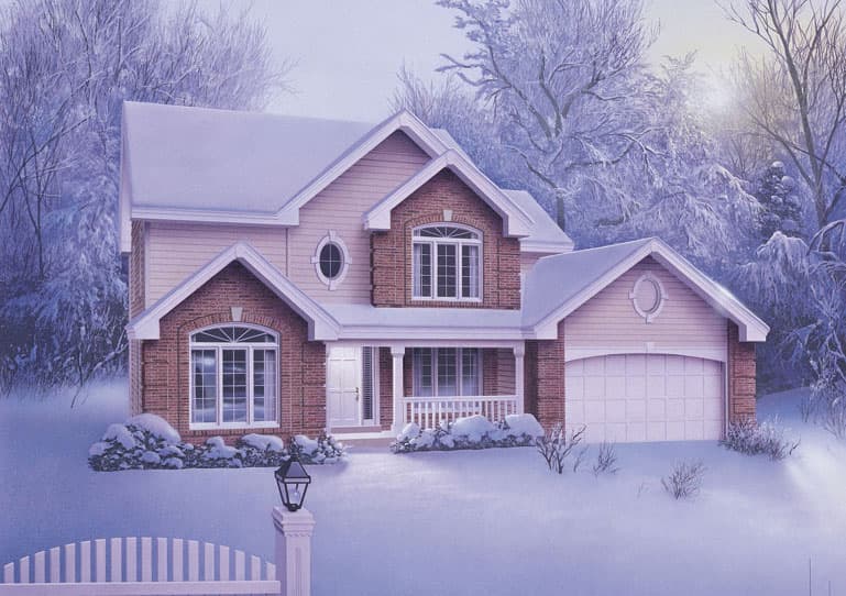 4-Bedroom, 2336 Sq Ft Traditional House Plan - 138-1036 - Front Exterior