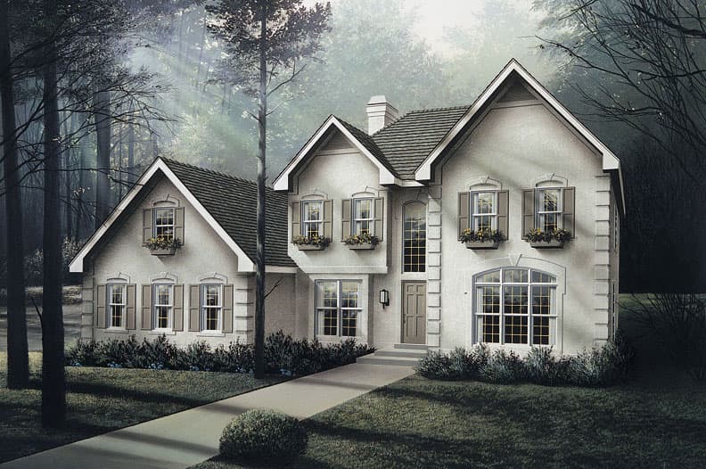 4-Bedroom, 2716 Sq Ft Georgian House Plan - 138-1040 - Front Exterior