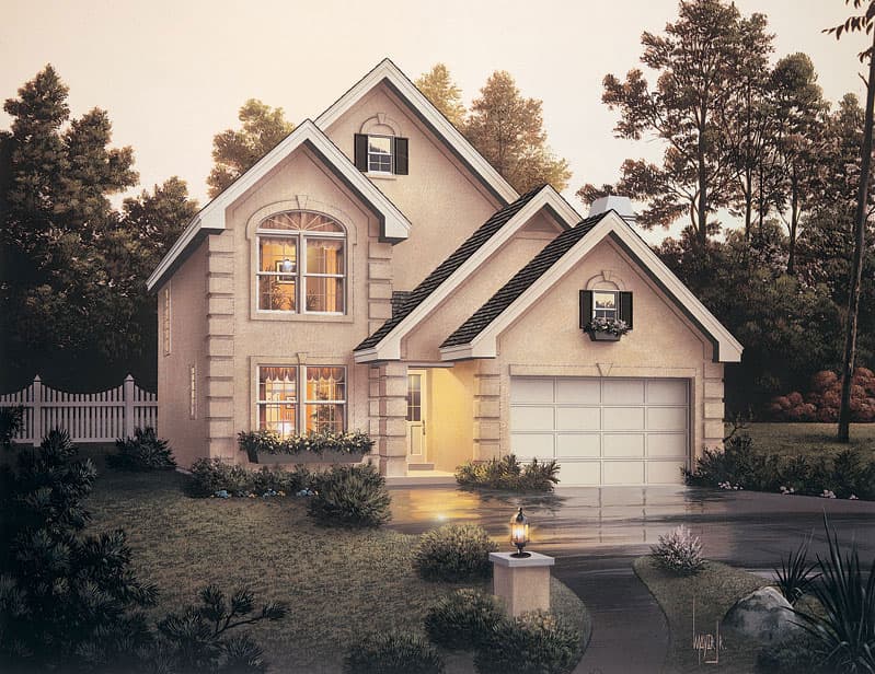 4-Bedroom, 1985 Sq Ft Traditional Home Plan - 138-1045 - Main Exterior