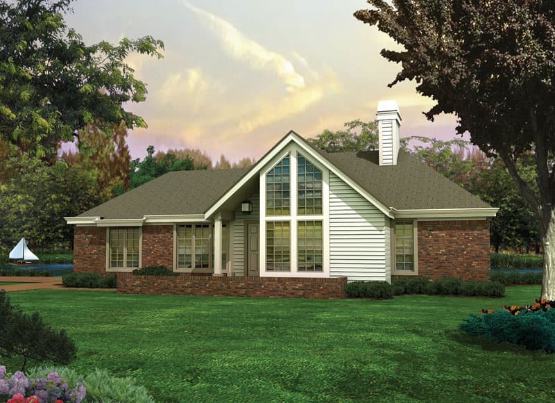 3-Bedroom, 1321 Sq Ft Contemporary House Plan - 138-1075 - Front Exterior