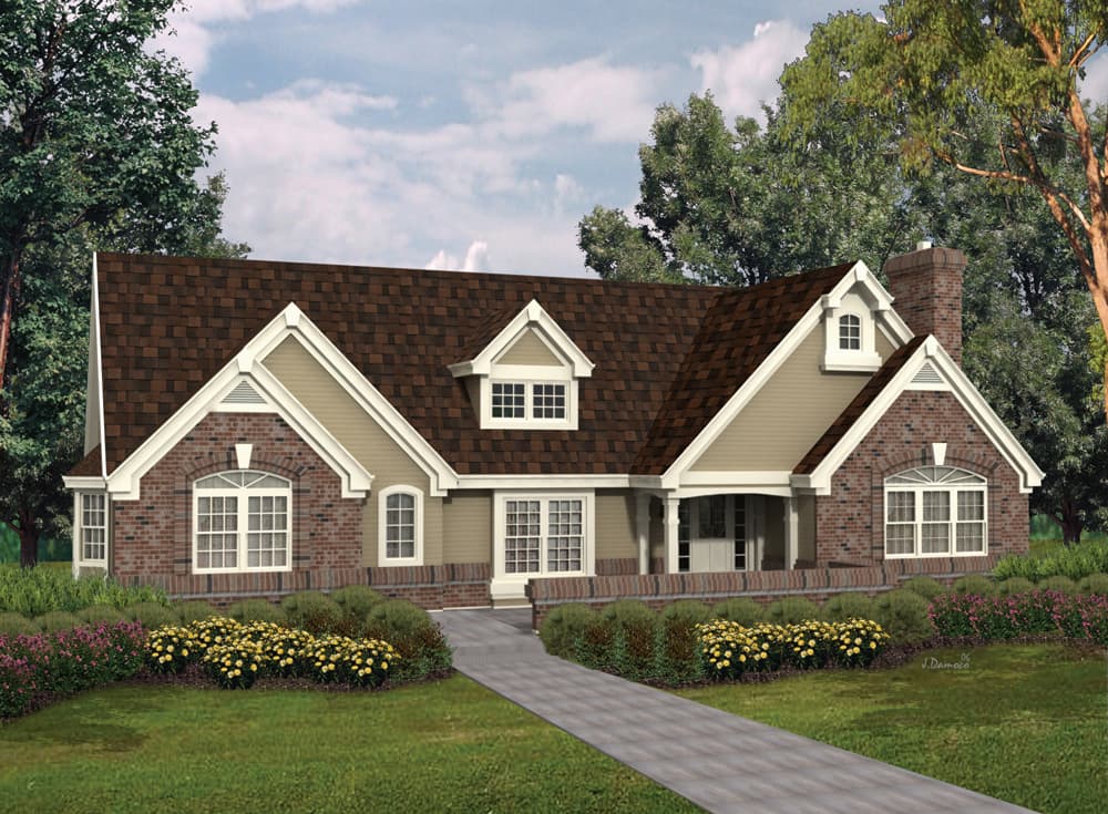 3-Bedroom, 2913 Sq Ft Ranch House Plan - 138-1099 - Front Exterior