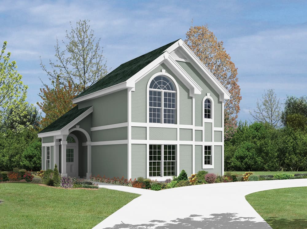 1-Bedroom, 891 Sq Ft Garage w/Apartments House Plan - 138-1103 - Front Exterior