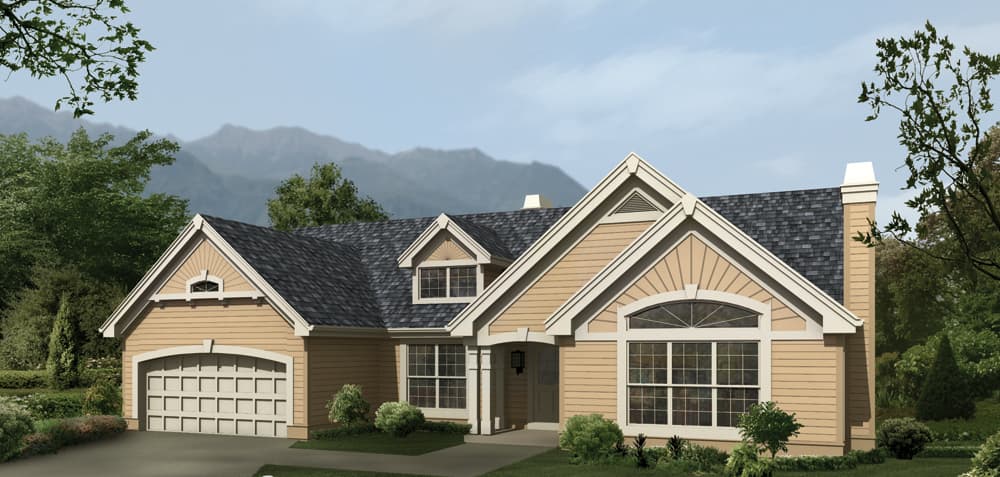 3-Bedroom, 1826 Sq Ft Ranch Home Plan - 138-1118 - Main Exterior
