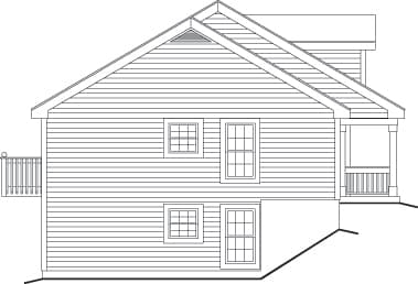 Home Plan Left Elevation of this 1-Bedroom,2901 Sq Ft Plan -138-1120
