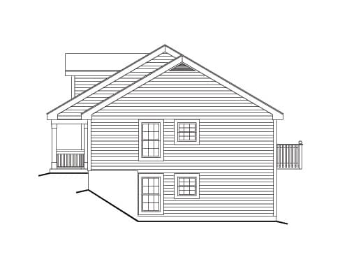Home Plan Right Elevation of this 1-Bedroom,2901 Sq Ft Plan -138-1120