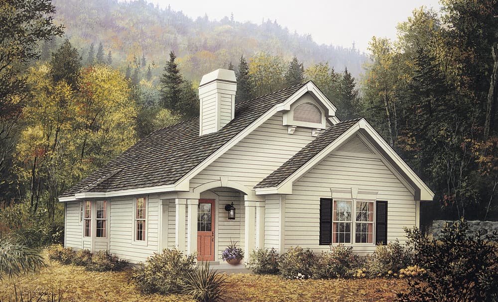 4-Bedroom, 1452 Sq Ft Country House Plan - 138-1130 - Front Exterior
