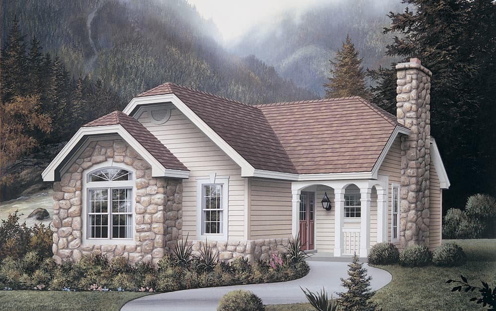 2-Bedroom, 1547 Sq Ft Cottage House Plan - 138-1131 - Front Exterior