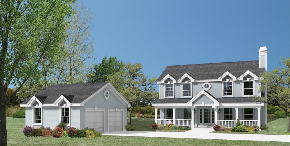 3-Bedroom, 2050 Sq Ft Country Home Plan - 138-1162 - Main Exterior