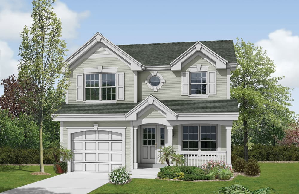 2-Bedroom, 1167 Sq Ft Traditional House Plan - 138-1179 - Front Exterior