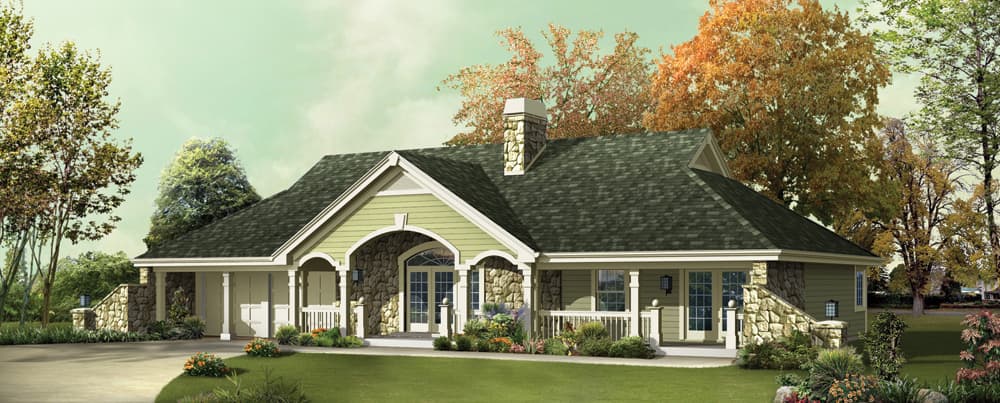 3-Bedroom, 1510 Sq Ft Ranch Home Plan - 138-1248 - Main Exterior