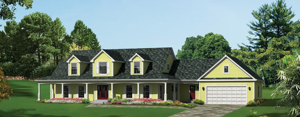 4-Bedroom, 3782 Sq Ft Ranch House Plan - 138-1288 - Front Exterior
