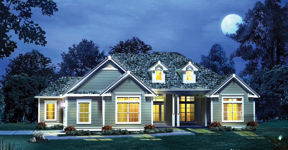 4-Bedroom, 2241 Sq Ft Country Home Plan - 138-1290 - Main Exterior