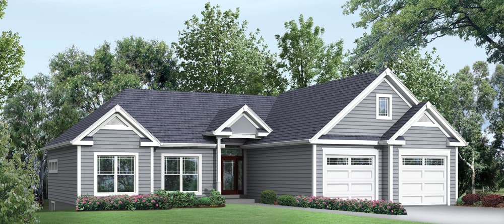 3-Bedroom, 2100 Sq Ft Ranch Home Plan - 138-1297 - Main Exterior