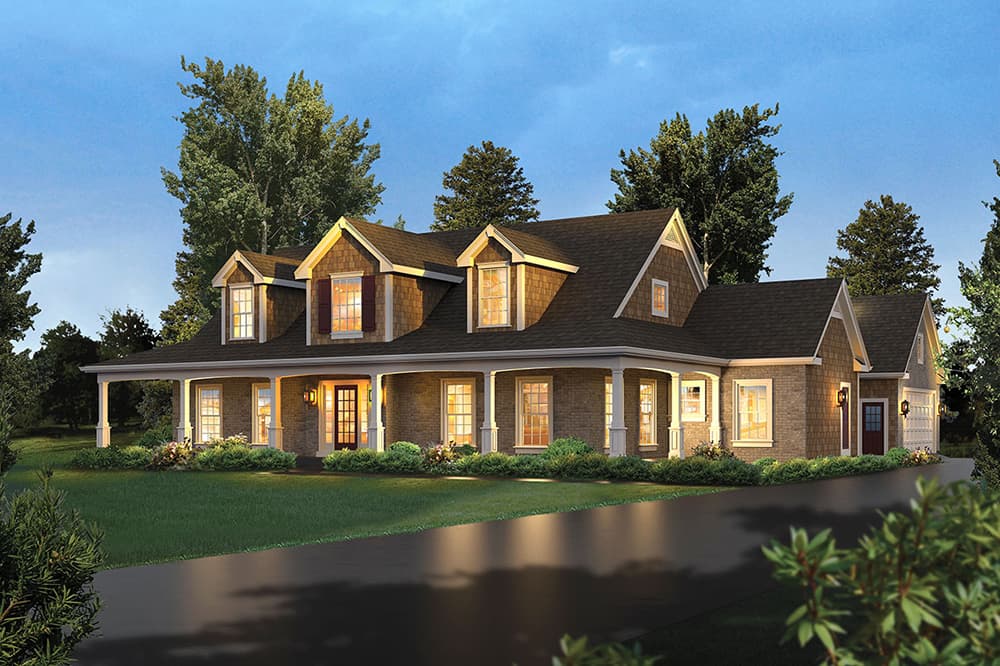 4-Bedroom, 3782 Sq Ft Country House Plan - 138-1340 - Front Exterior