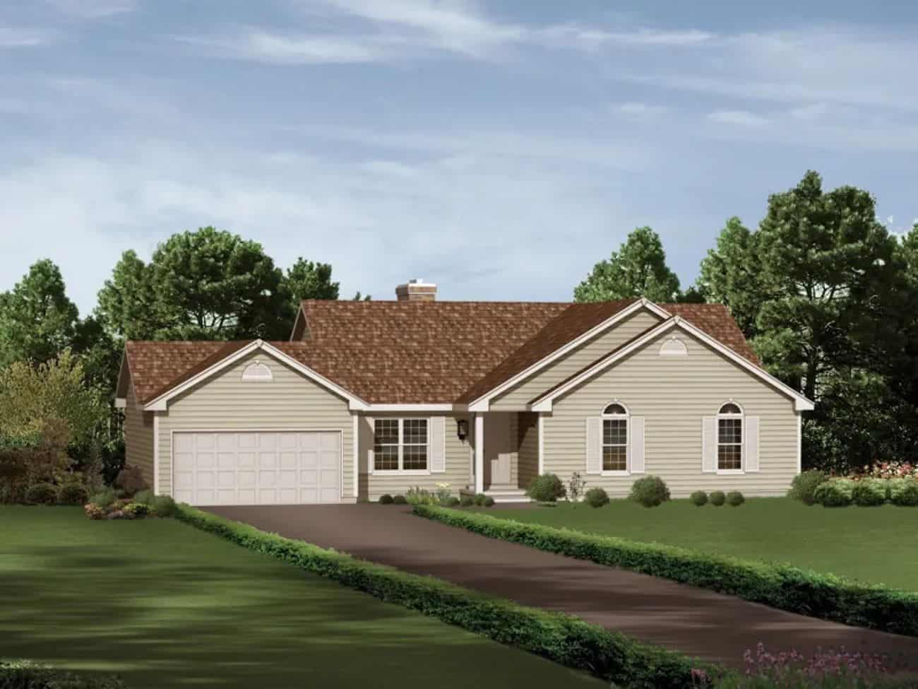 Ranch House Plan - 3 Bedrms, 2 Baths - 1605 Sq Ft - #138-1432