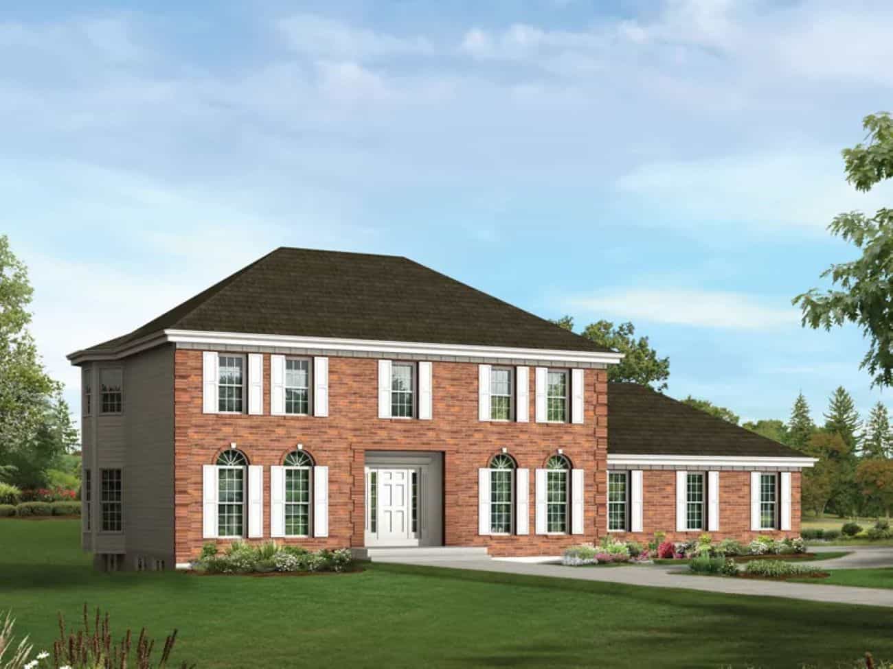 Georgian House Plan - 3 Bedrms, 2.5 Baths - 2401 Sq Ft - #138-1437