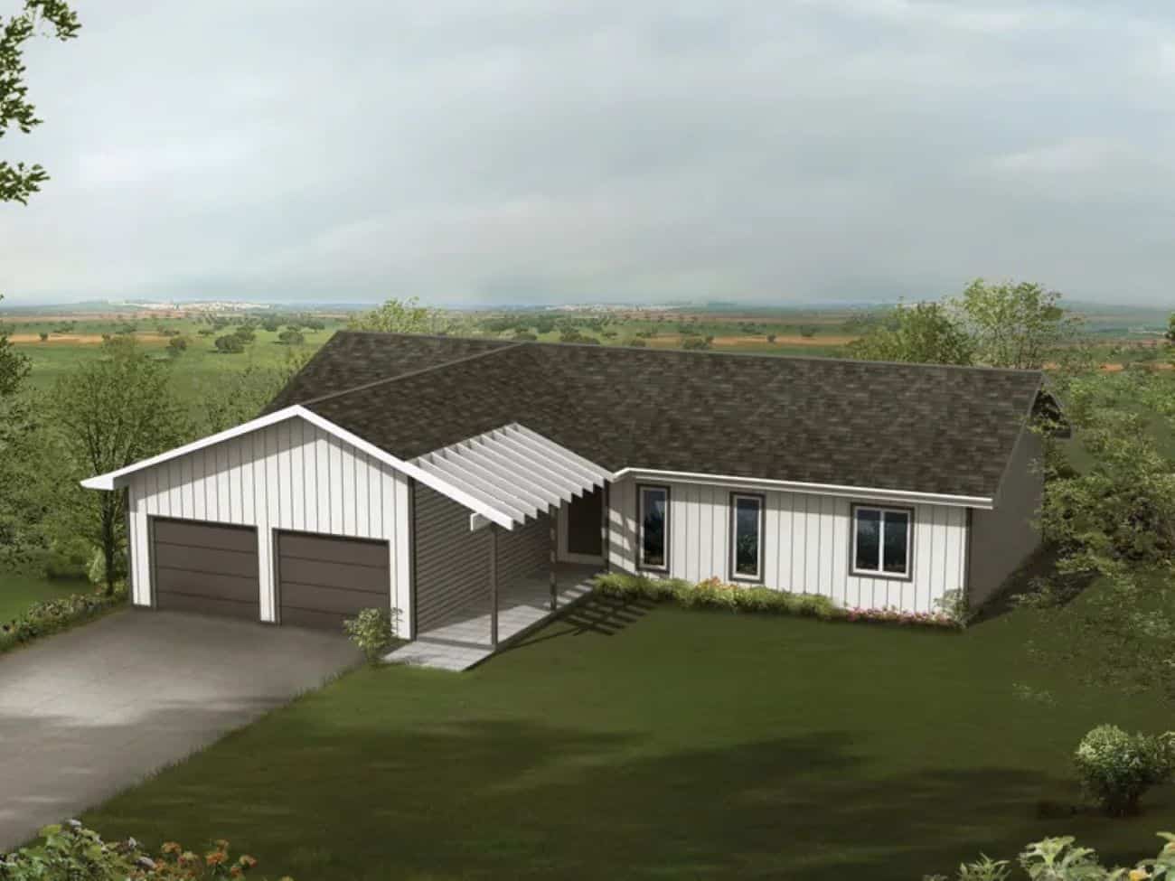 Modern Farmhouse House Plan - 3 Bedrms, 2 Baths - 1504 Sq Ft - #138-1451