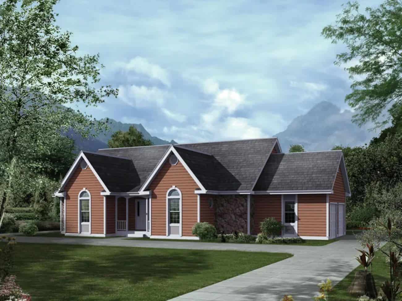 Ranch Floor Plan - 4 Bedrms, 2 Baths - 2080 Sq Ft - #138-1456