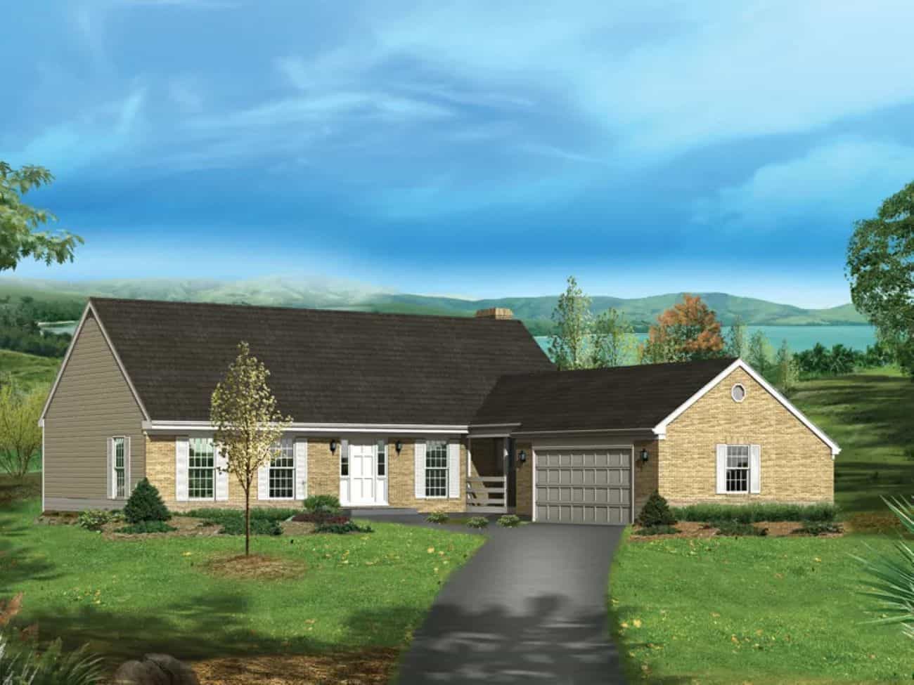 4-Bedroom, 2518 Sq Ft Cape Cod Home Plan - 138-1471 - Main Exterior