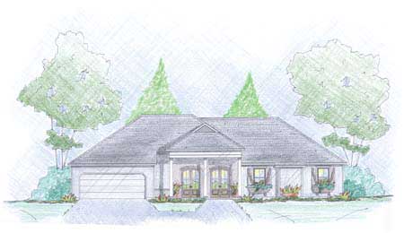 3-Bedroom, 1862 Sq Ft European House Plan - 139-1015 - Front Exterior