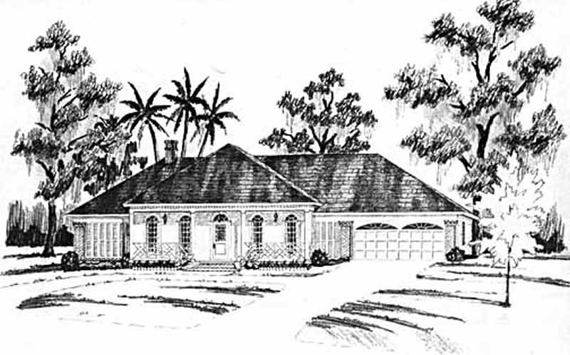 4-Bedroom, 2506 Sq Ft Mediterranean House Plan - 139-1078 - Front Exterior
