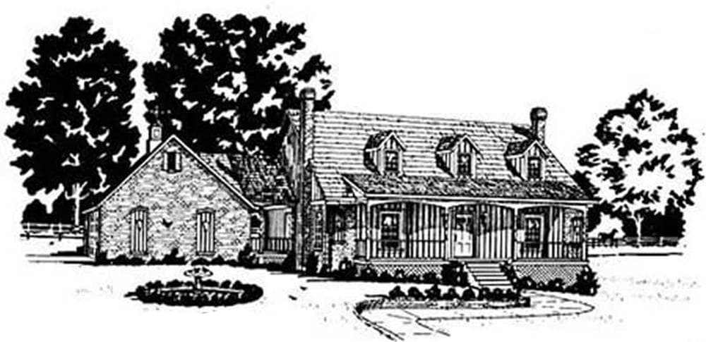 4-Bedroom, 2254 Sq Ft Country House Plan - 139-1114 - Front Exterior