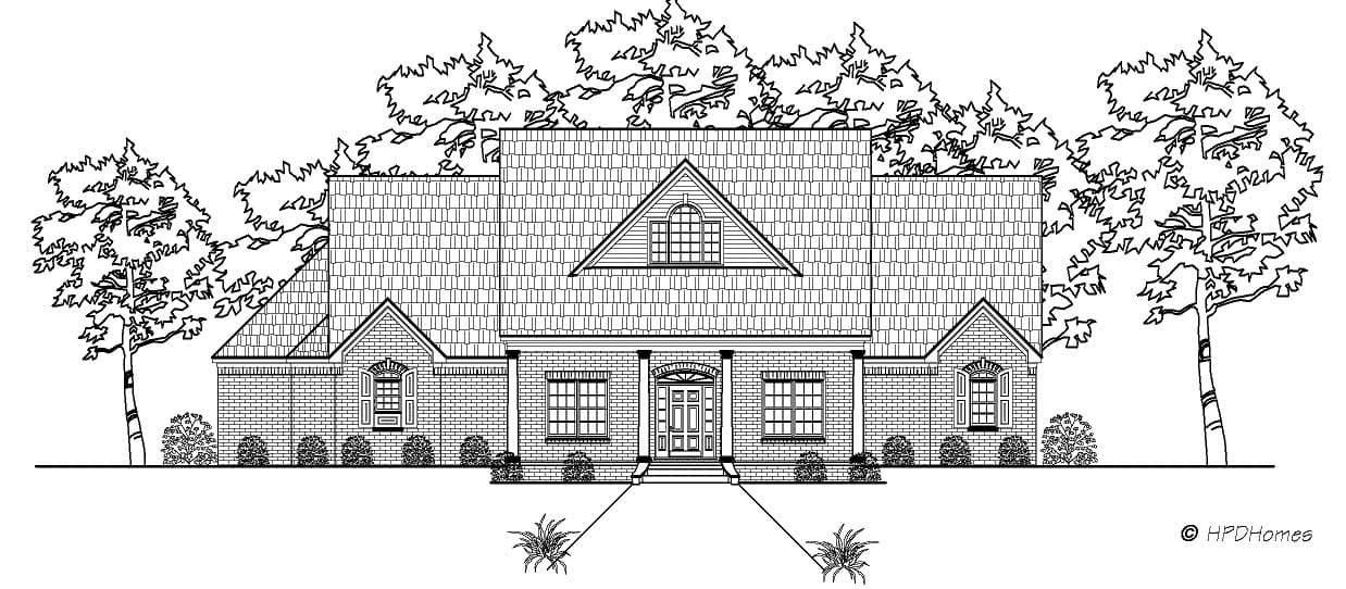 4-Bedroom, 3045 Sq Ft Country Home Plan - 140-1033 - Main Exterior