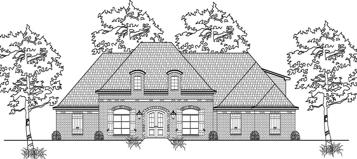 3-Bedroom, 2822 Sq Ft European Home Plan - 140-1080 - Main Exterior
