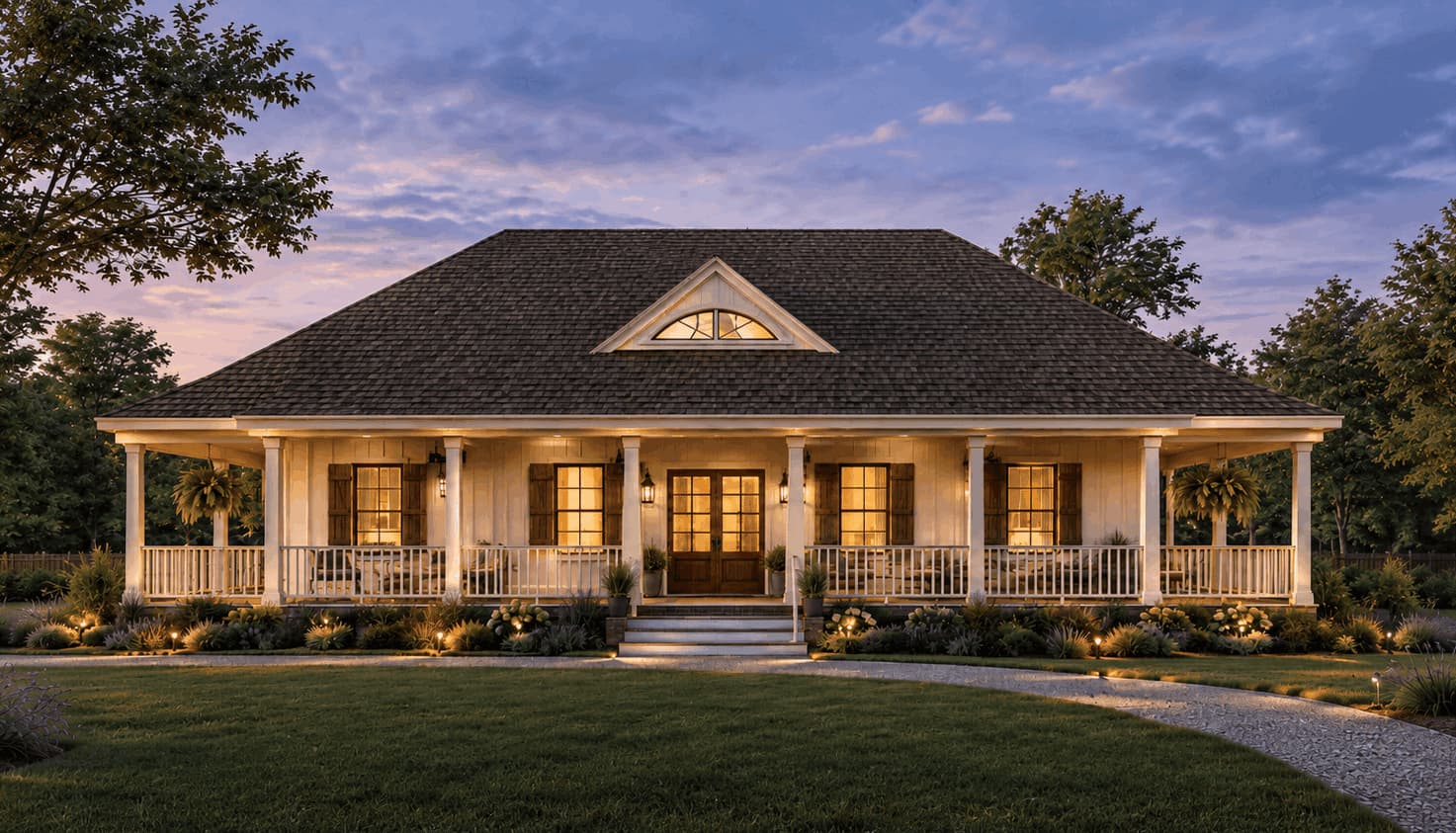 Front elevation of Traditional home (ThePlanCollection: House Plan #140-1160)