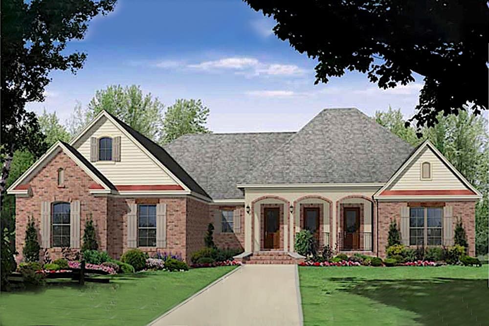 3-Bedroom, 2200 Sq Ft Acadian Home Plan - 141-1003 - Main Exterior