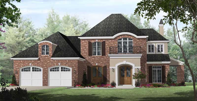 3-Bedroom, 2706 Sq Ft Country Home Plan - 141-1016 - Main Exterior