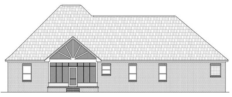 Home Plan Rear Elevation