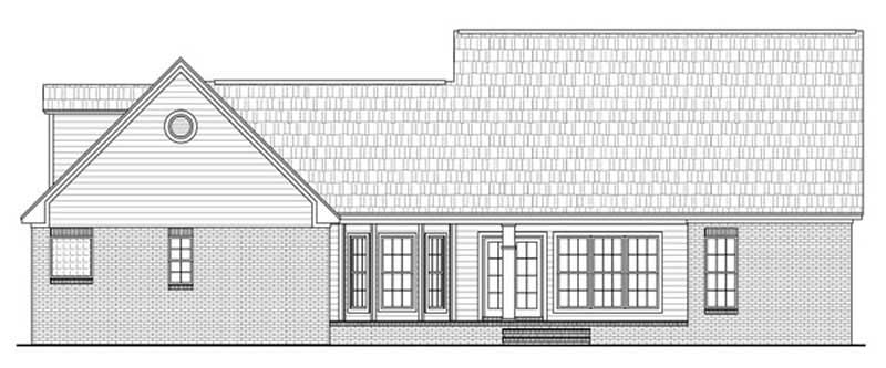 Home Plan Rear Elevation