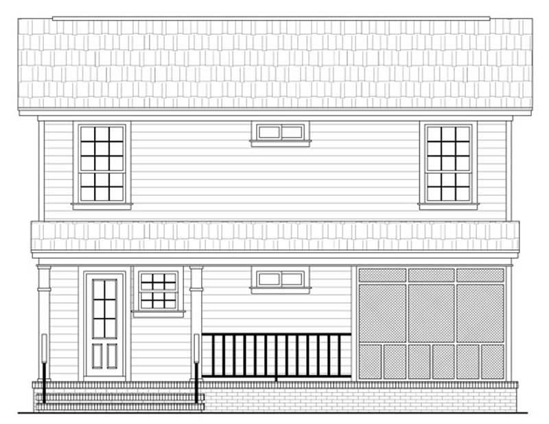 Home Plan Rear Elevation
