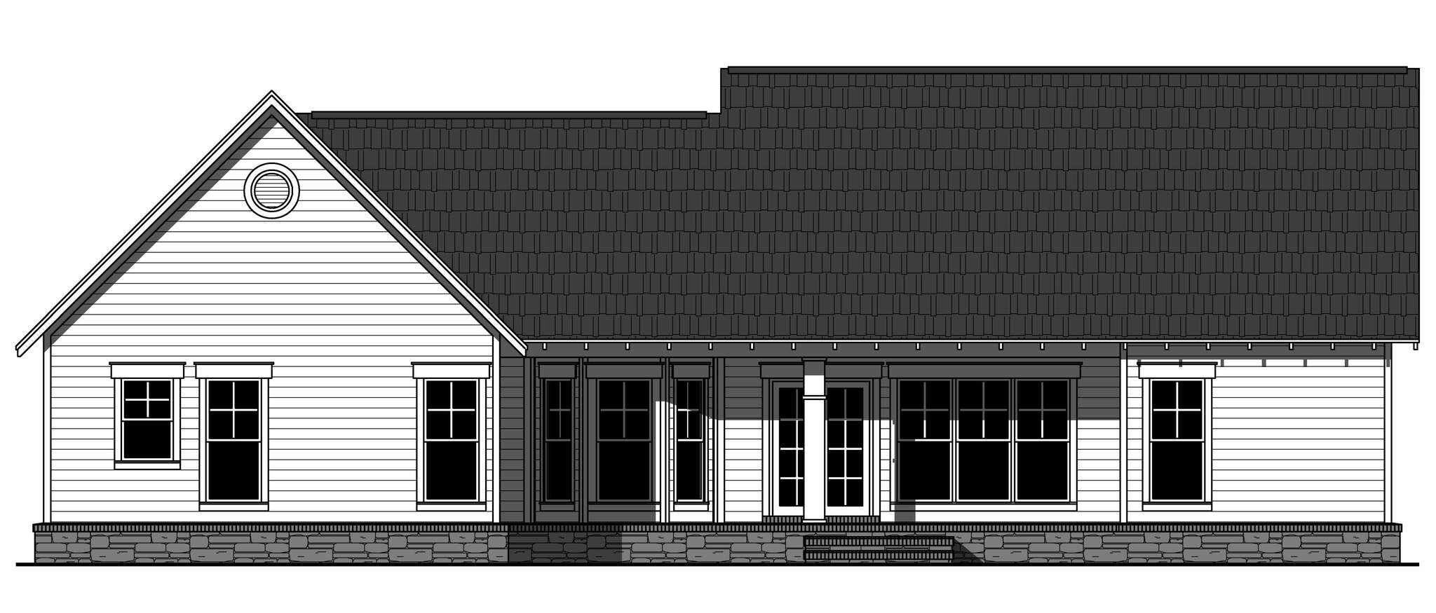 Home Plan Rear Elevation