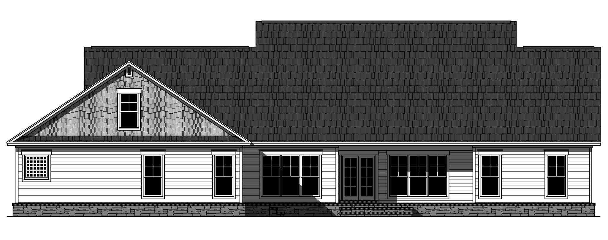 Home Plan Rear Elevation