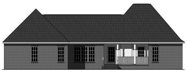 Home Plan Rear Elevation