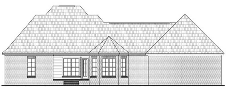 Home Plan Rear Elevation