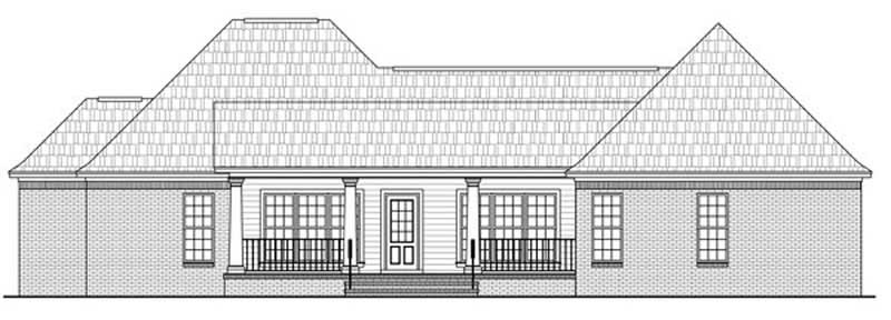 Home Plan Rear Elevation