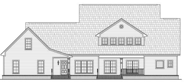 Home Plan Rear Elevation